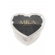 Mila Acrylic Small Heart - Black Velvet
