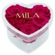 Mila Acrylic Small Heart - Fuchsia
