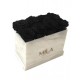 Mila Acrylic White Marble - Black Velvet