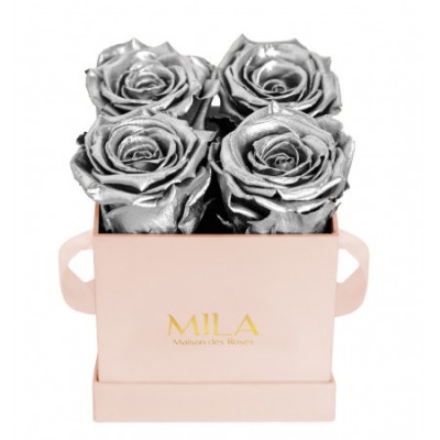 Produit Mila-Roses-00029 Mila Classique Mini Rose Classique - Metallic Silver