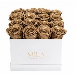  Mila-Roses-00049 Mila Classique Medium Blanc Classique - Metallic Gold