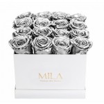  Mila-Roses-00050 Mila Classique Medium Blanc Classique - Metallic Silver