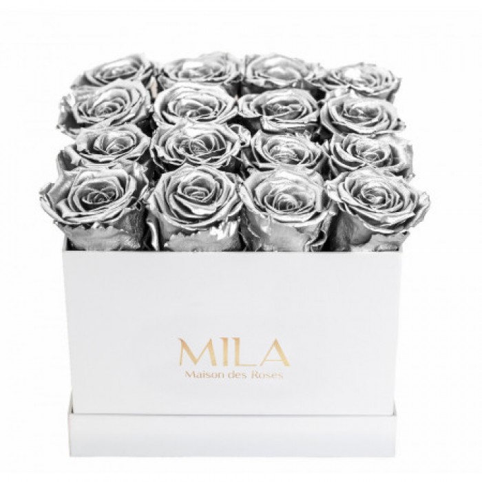 Mila Classique Medium Blanc Classique - Metallic Silver