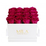  Mila-Roses-00060 Mila Classique Medium Blanc Classique - Fuchsia