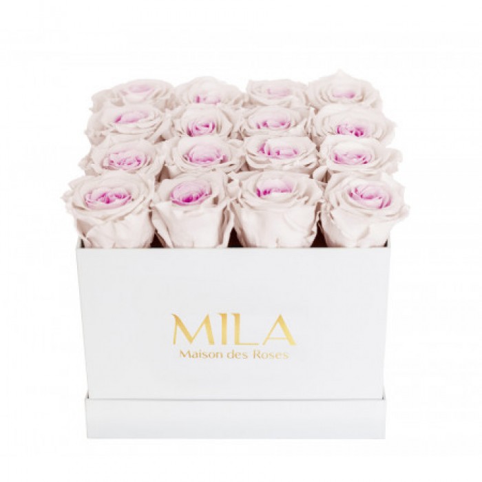 Mila Classique Medium Blanc Classique - Pink bottom