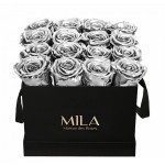  Mila-Roses-00113 Mila Classique Medium Noir Classique - Metallic Silver