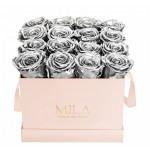  Mila-Roses-00134 Mila Classique Medium Rose Classique - Metallic Silver