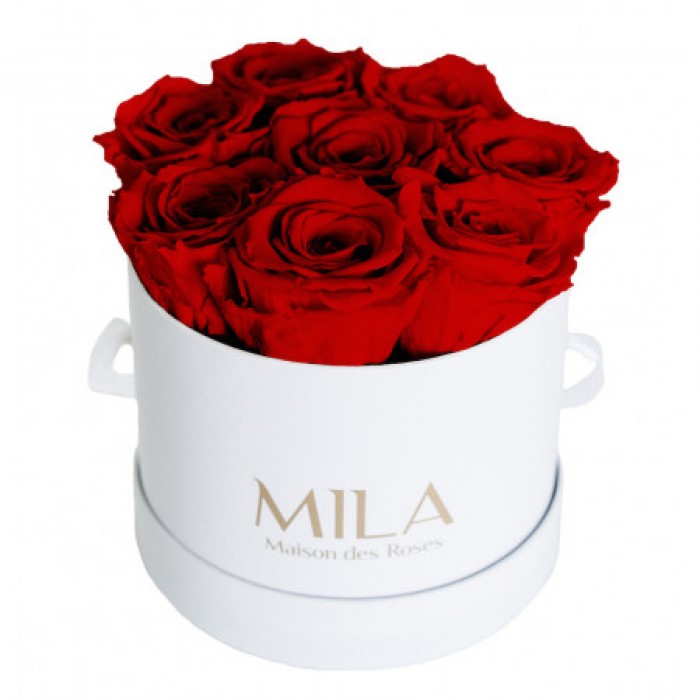 Mila Classique Small Blanc Classique - Rouge Amour