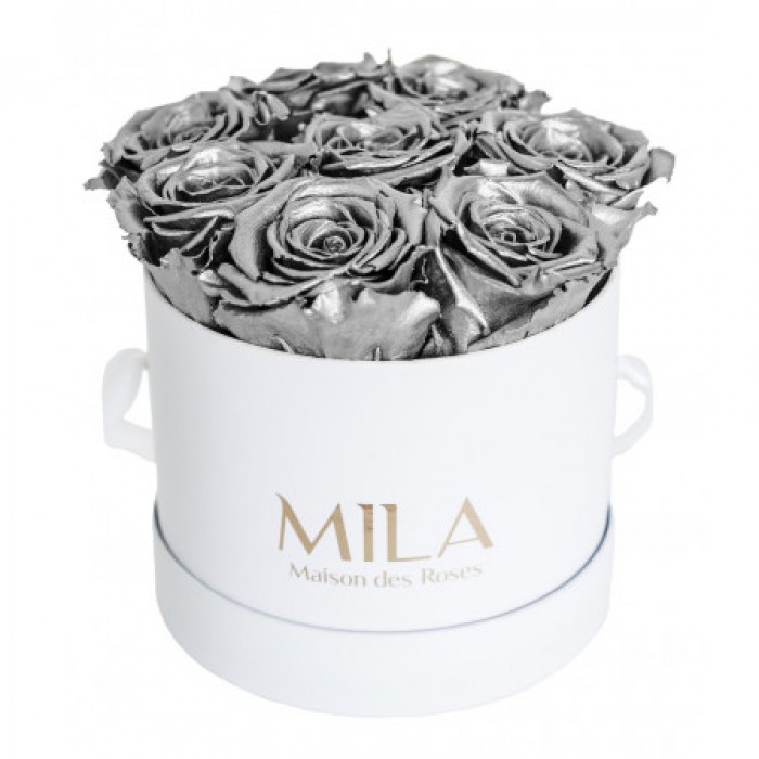Mila Classique Small Blanc Classique - Metallic Silver