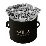  Mila-Roses-00227 Mila Classique Small Noir Classique - Metallic Silver