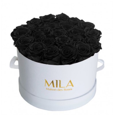 Produit Mila-Roses-00241 Mila Classique Large Blanc Classique - Black Velvet