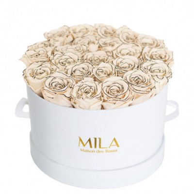 Produit Mila-Roses-00243 Mila Classique Large Blanc Classique - Haute Couture