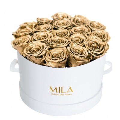 Produit Mila-Roses-00250 Mila Classique Large Blanc Classique - Metallic Gold