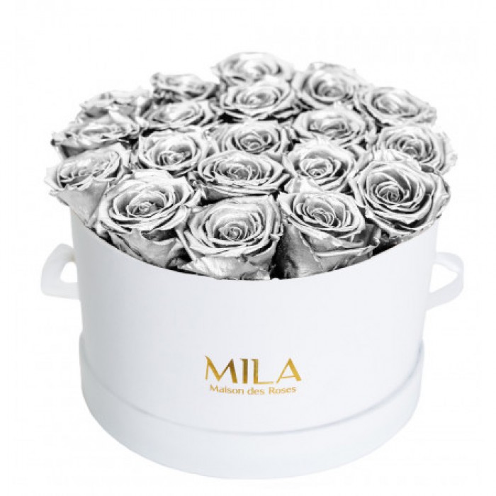 Mila Classique Large Blanc Classique - Metallic Silver