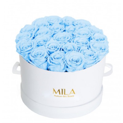 Produit Mila-Roses-00254 Mila Classique Large Blanc Classique - Baby blue