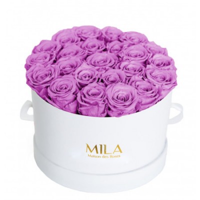 Produit Mila-Roses-00258 Mila Classique Large Blanc Classique - Mauve