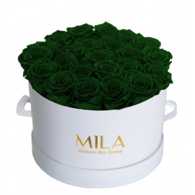 Produit Mila-Roses-00262 Mila Classique Large Blanc Classique - Emeraude