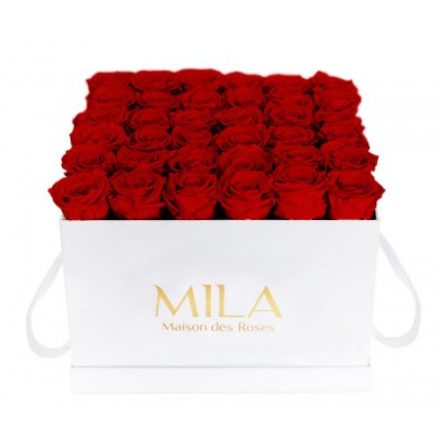 Produit Mila-Roses-00294 Mila Classique Luxe Blanc Classique - Rouge Amour
