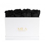  Mila-Roses-00337 Mila Classique Mini Table Blanc Classique - Black Velvet