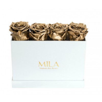 Produit Mila-Roses-00346 Mila Classique Mini Table Blanc Classique - Metallic Gold
