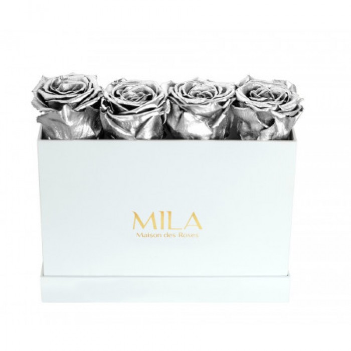 Mila Classique Mini Table Blanc Classique - Metallic Silver