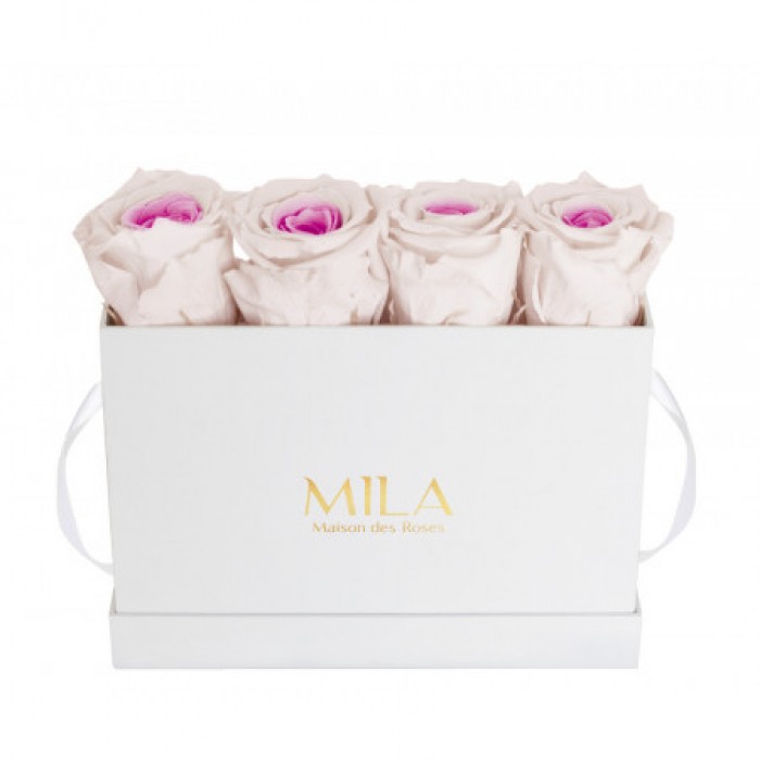Mila Classique Mini Table Blanc Classique - Pink bottom