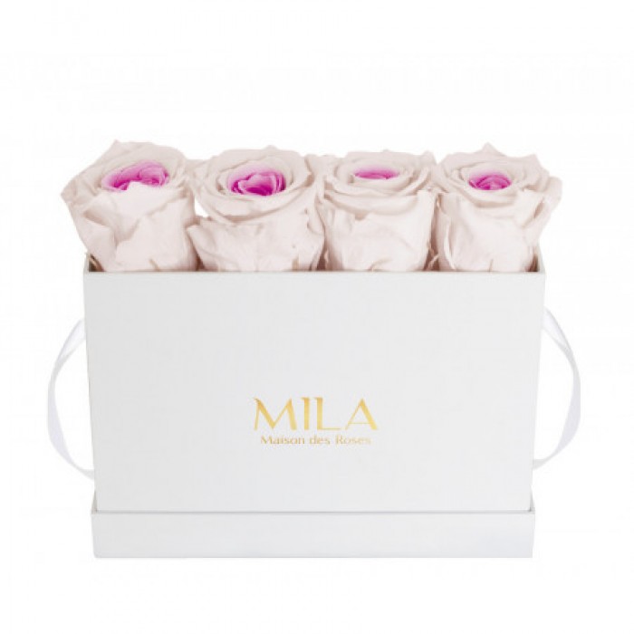 Mila Classique Mini Table Blanc Classique - Pink bottom