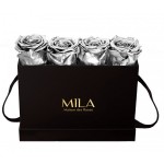  Mila-Roses-00371 Mila Classique Mini Table Noir Classique - Metallic Silver