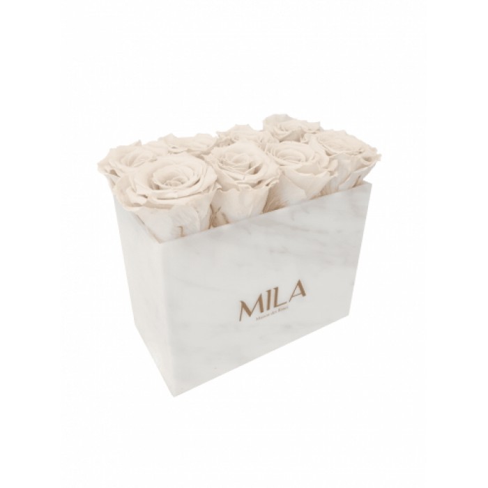 Mila Acrylic White Marble - Black Velvet
