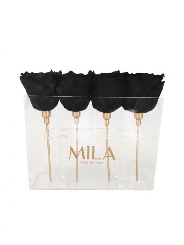 Produit Mila-Roses-00387 Mila Acrylic Mini Table - Black Velvet