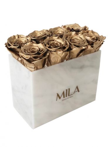 Produit Mila-Roses-00396 Mila Acrylic White Marble - Metallic Gold