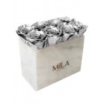  Mila-Roses-00397 Mila Acrylic White Marble - Metallic Silver