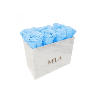 Produit Mila-Roses-00400 Mila Acrylic White Marble - Baby blue