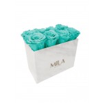  Mila-Roses-00401 Mila Acrylic White Marble - Aquamarine