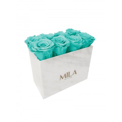 Produit Mila-Roses-00401 Mila Acrylic White Marble - Aquamarine