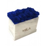  Mila-Roses-00402 Mila Acrylic White Marble - Royal blue