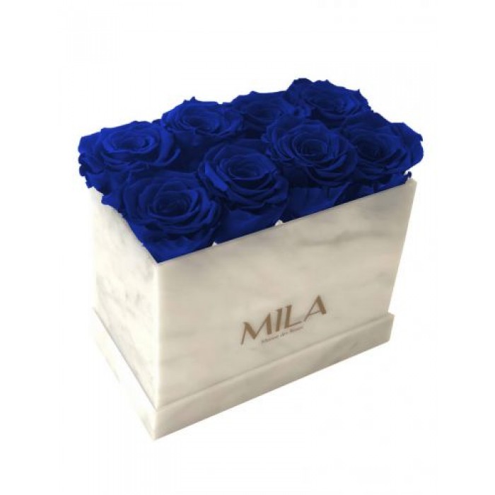 Mila Acrylic White Marble - Royal blue