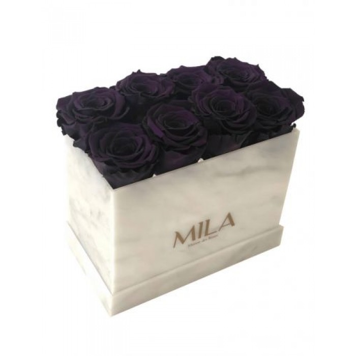 Mila Acrylic White Marble - Velvet purple