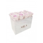  Mila-Roses-00409 Mila Acrylic White Marble - Pink bottom
