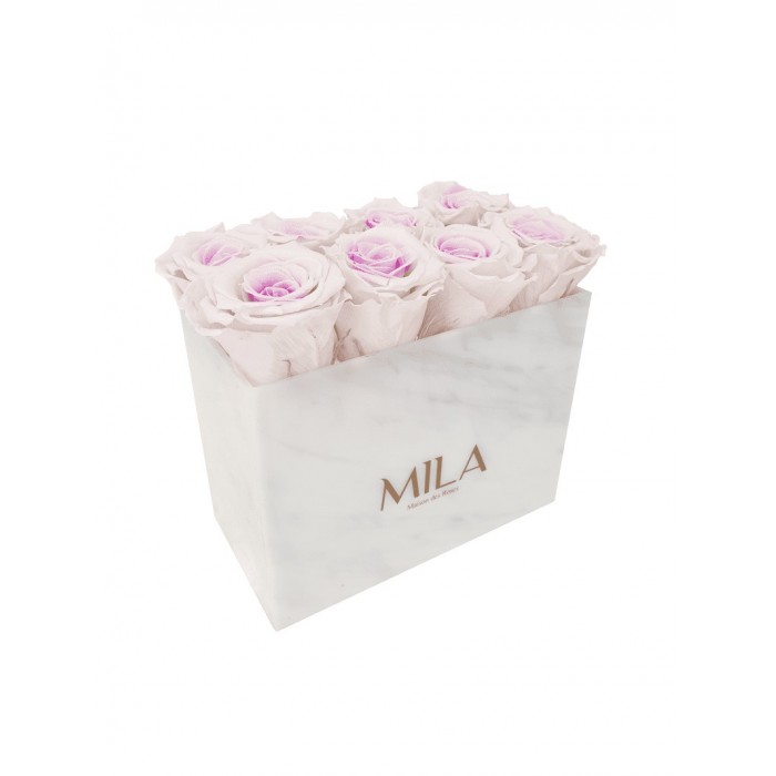 Mila Acrylic White Marble - Pink bottom