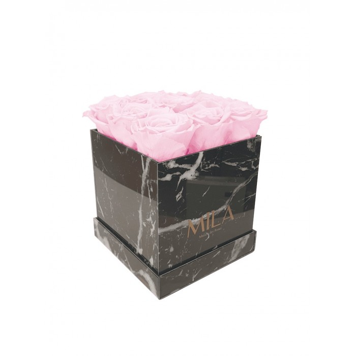 Mila Acrylic Black Marble - Pink Blush