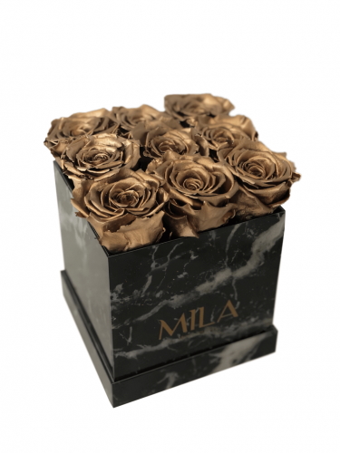 Produit Mila-Roses-00419 Mila Acrylic Black Marble - Metallic Gold