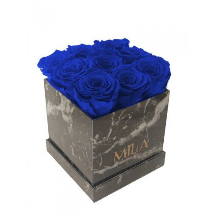 Mila Acrylic Black Marble - Royal blue