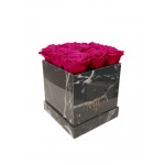  Mila-Roses-00430 Mila Acrylic Black Marble - Fuchsia