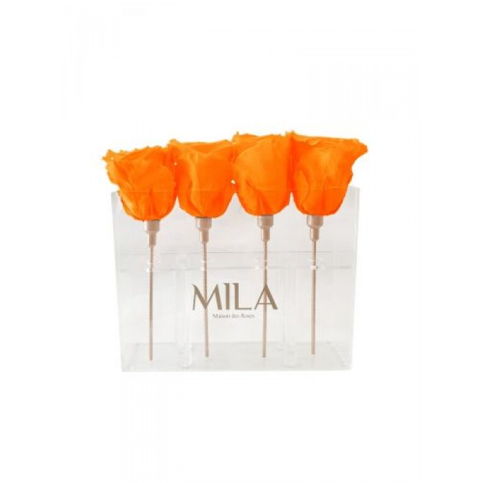 Mila Acrylic Mini Table - Orange Bloom