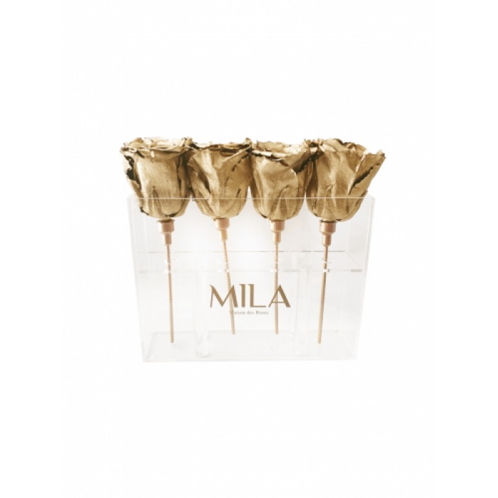 Mila Acrylic Mini Table - Metallic Gold