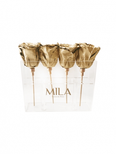 Produit Mila-Roses-00442 Mila Acrylic Mini Table - Metallic Gold