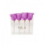  Mila-Roses-00450 Mila Acrylic Mini Table - Mauve