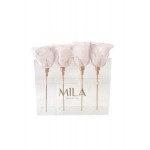  Mila-Roses-00455 Mila Acrylic Mini Table - Pink bottom