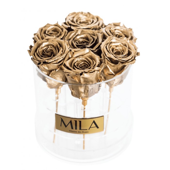Mila Acrylic Round - Metallic Gold